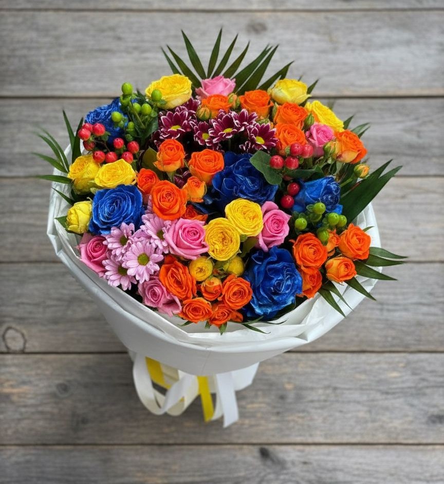 Букет цветов из: Розы и Хризантемы в Радумле