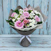 Букет цветов из:  Герберы, Альстромерии и Хризантемы в Радумле