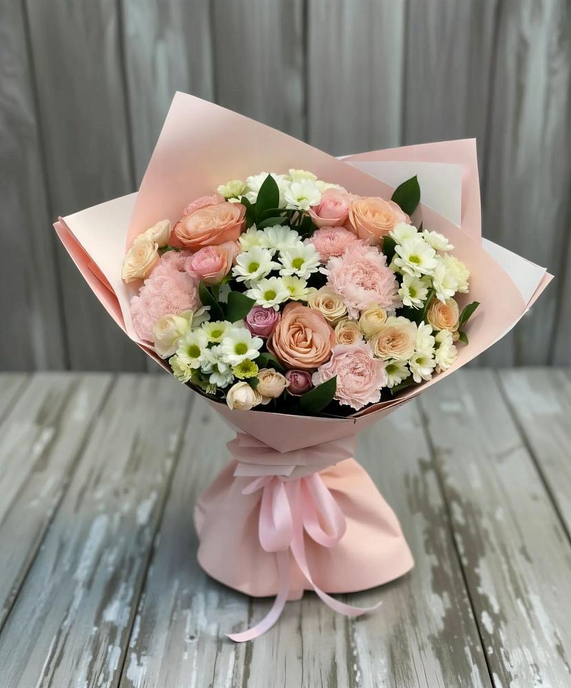 Букет цветов из: Гвоздики, Розы и Хризантемы в Радумле