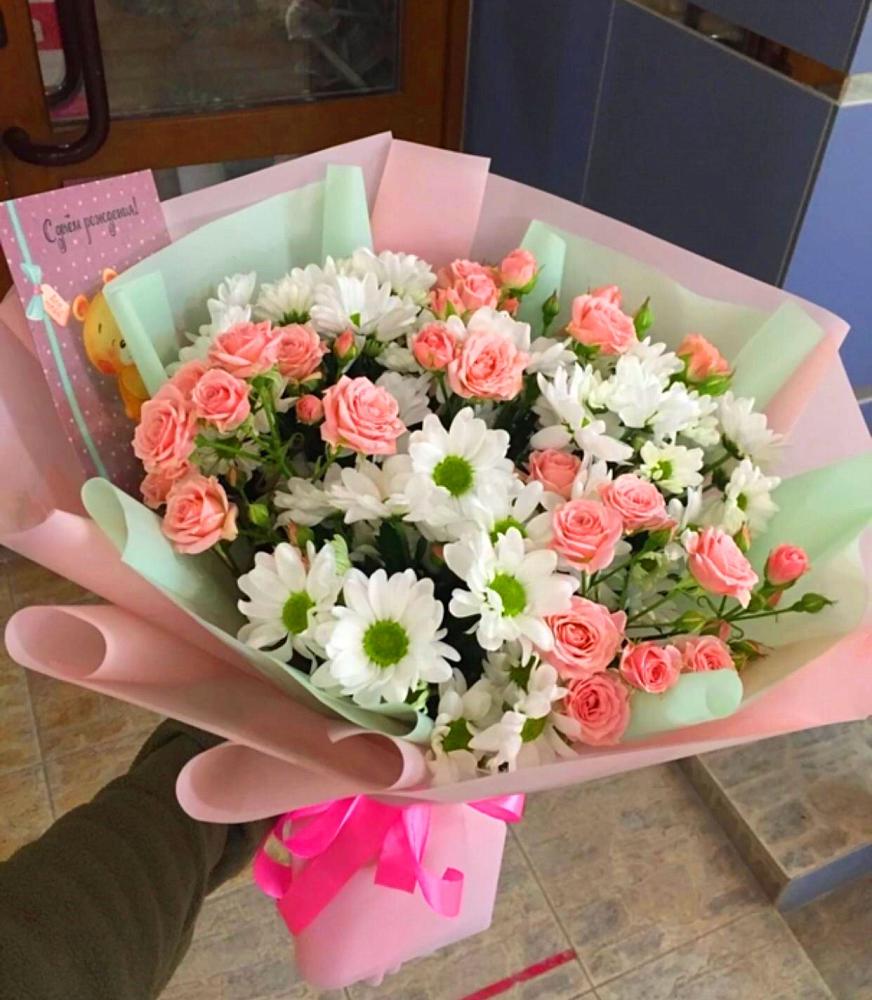 Букет цветов из: Розы и Хризантемы в Радумле