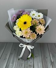 Букет цветов из:  Розы, Герберы и Хризантемы в Радумле