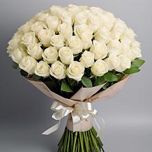 Букет 101 беля роза Белоснежка в Радумле