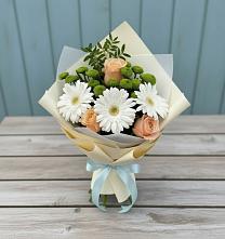 Букет цветов из:  Герберы, Розы и Хризантемы в Радумле