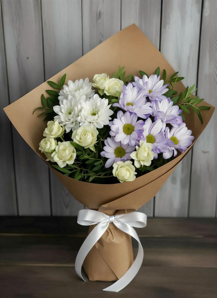 Букет цветов из: Хризантемы и Розы в Радумле